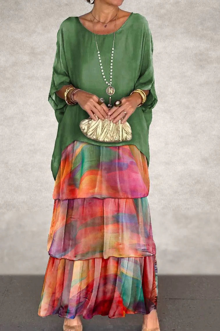 Abito Nora - Outfit verde e arancione 💚🧡