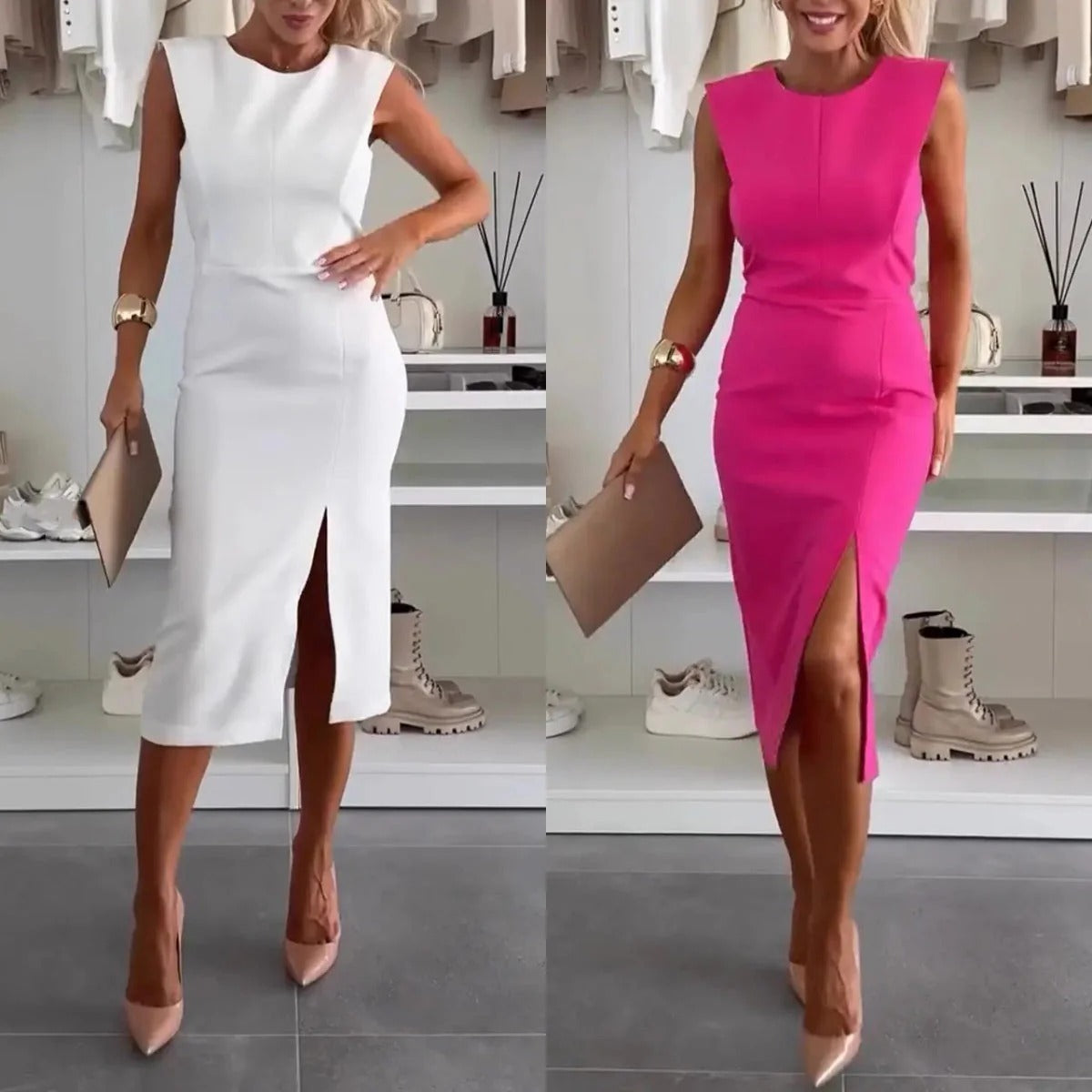Abito Alisya con leggero spacco elegante