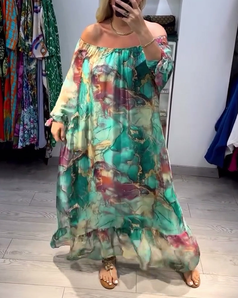 Vestito Stile lusso marmoreo 💚 in cotone e viscosa