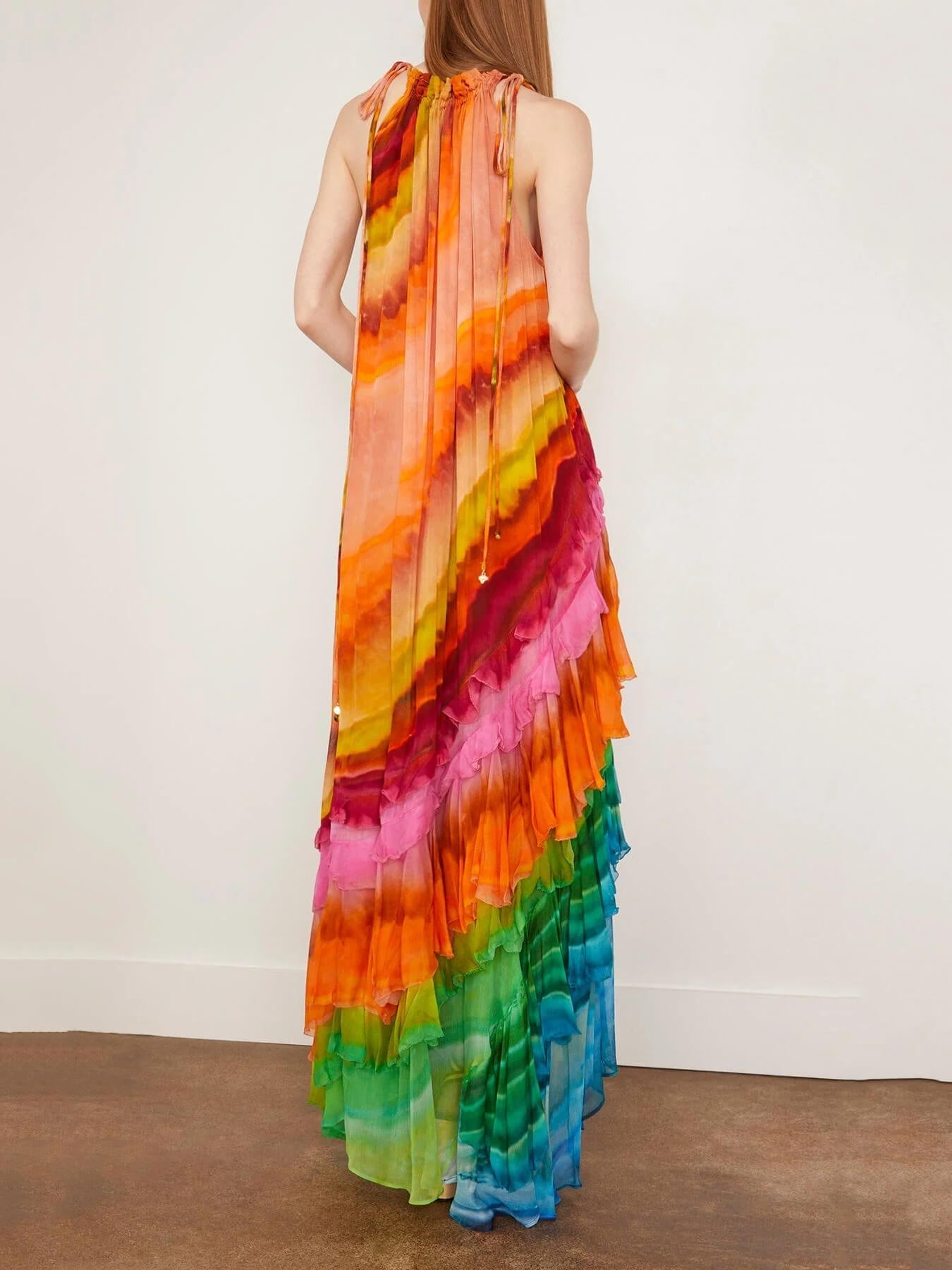abito lungo stile arcobaleno, fresco ed elegante perfetto per l'estate