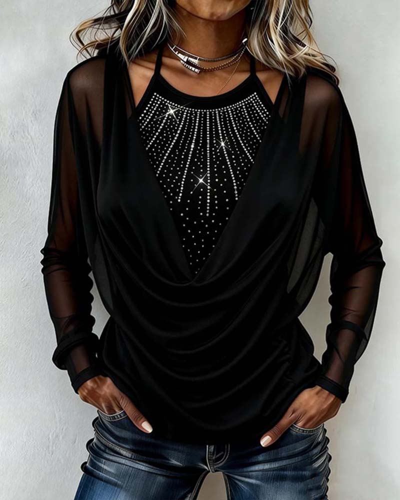 Maglia sottile con riflessi lucenti