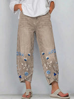 Giada - Jeans a vestibilità comoda con stampa
