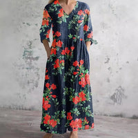 Valerina | Abito lungo Scarlet Bloom