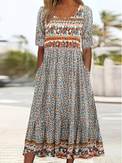 Abito Samanta con stampa floreale e in cotone elastico ✨