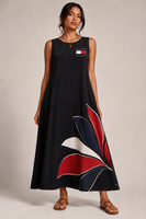 Abito lungo Tommy Hilfiger con Fiore sul basso