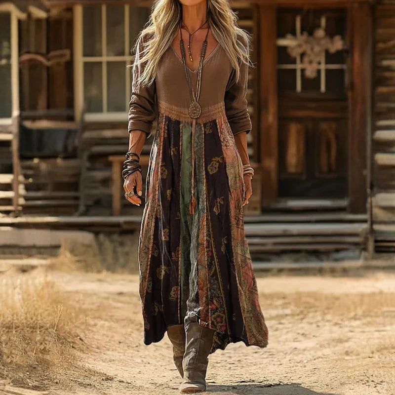 Olivia | Abito casual a maniche lunghe in stile vintage