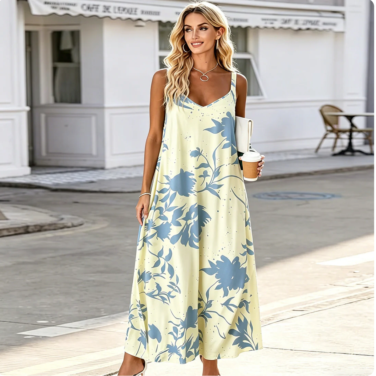 abito fresco tema fiorito SOPHIA🖤🌺