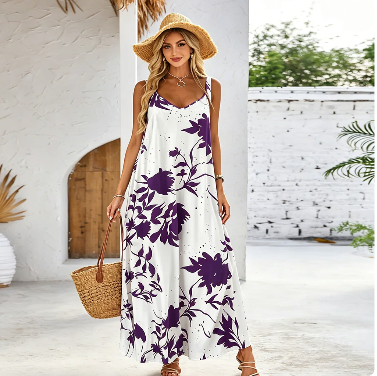 abito fresco tema fiorito SOPHIA🖤🌺
