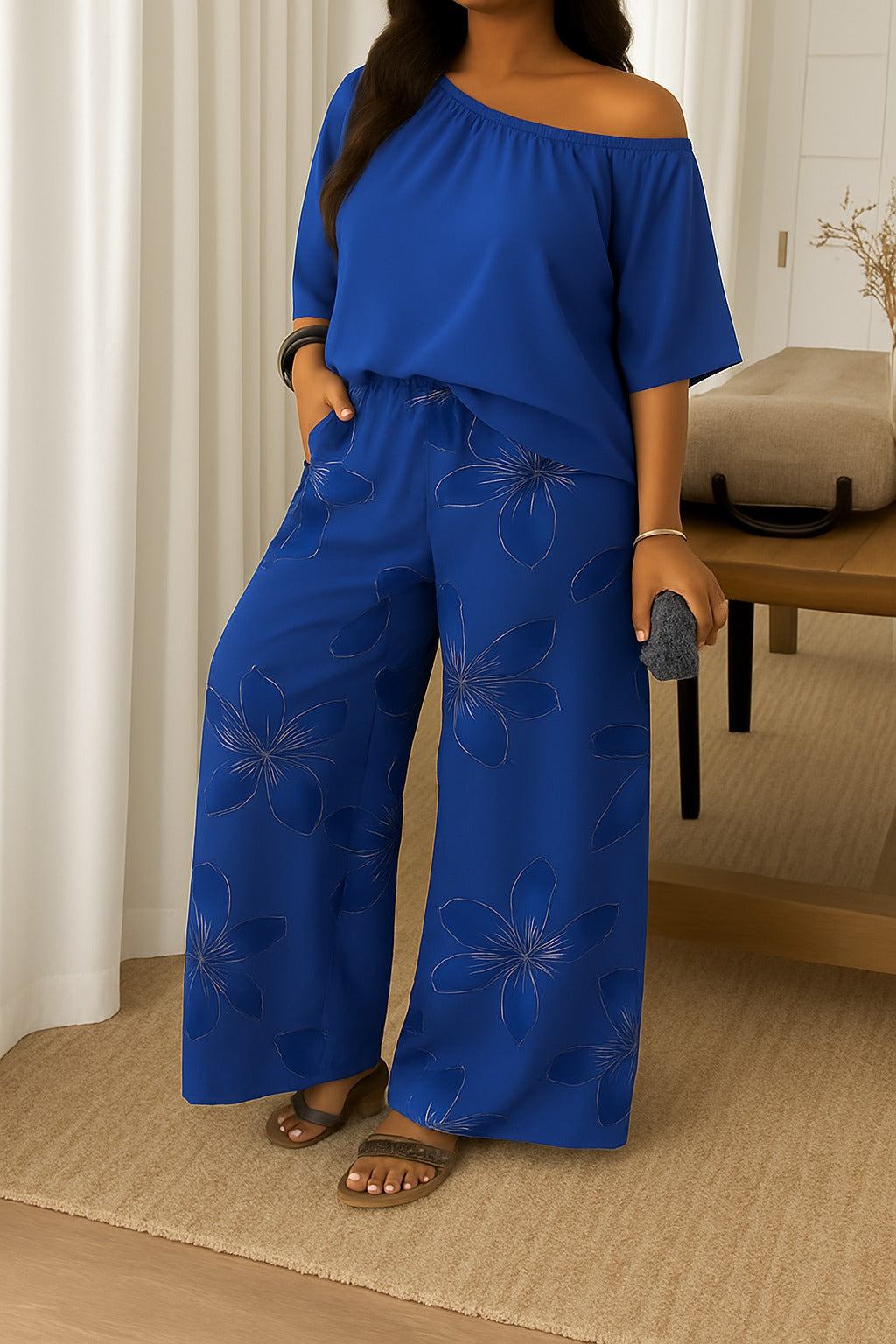 Vestito · Livia · in raso · bohemien elegante, scollo a barca, comodo e fresco 🌸