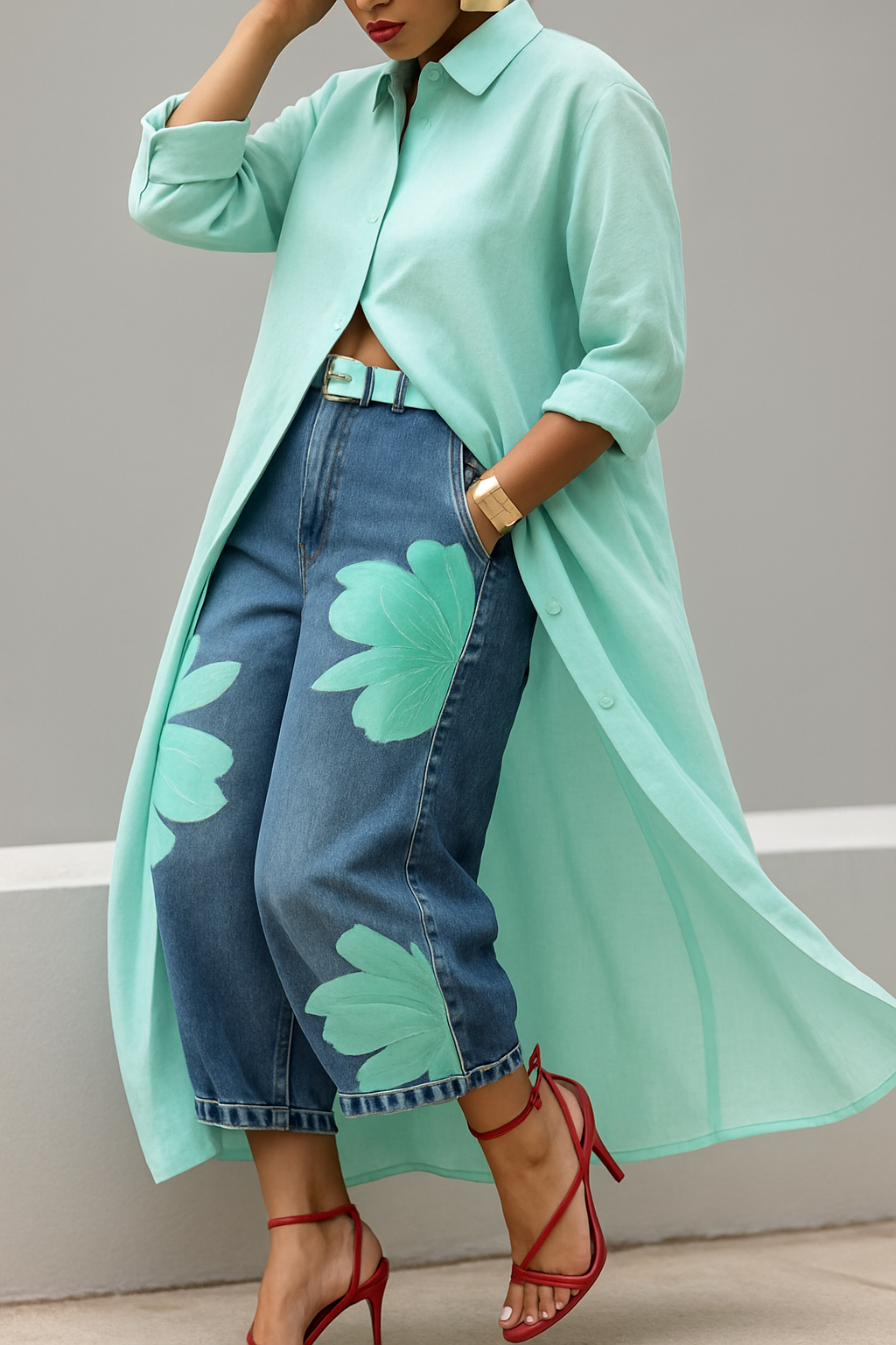 Coordinato · Fernanda · in cotone · elegante moderno, stampa floreale, comodo e fresco 🌿