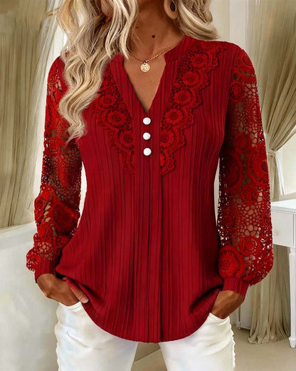 Camicia Elegante con maniche Ricamate ✨