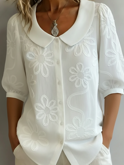 camicia Vintage Colletto Peter Pan