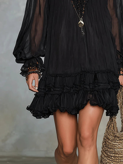 Abito Stefanelle black  in cotone e viscosa