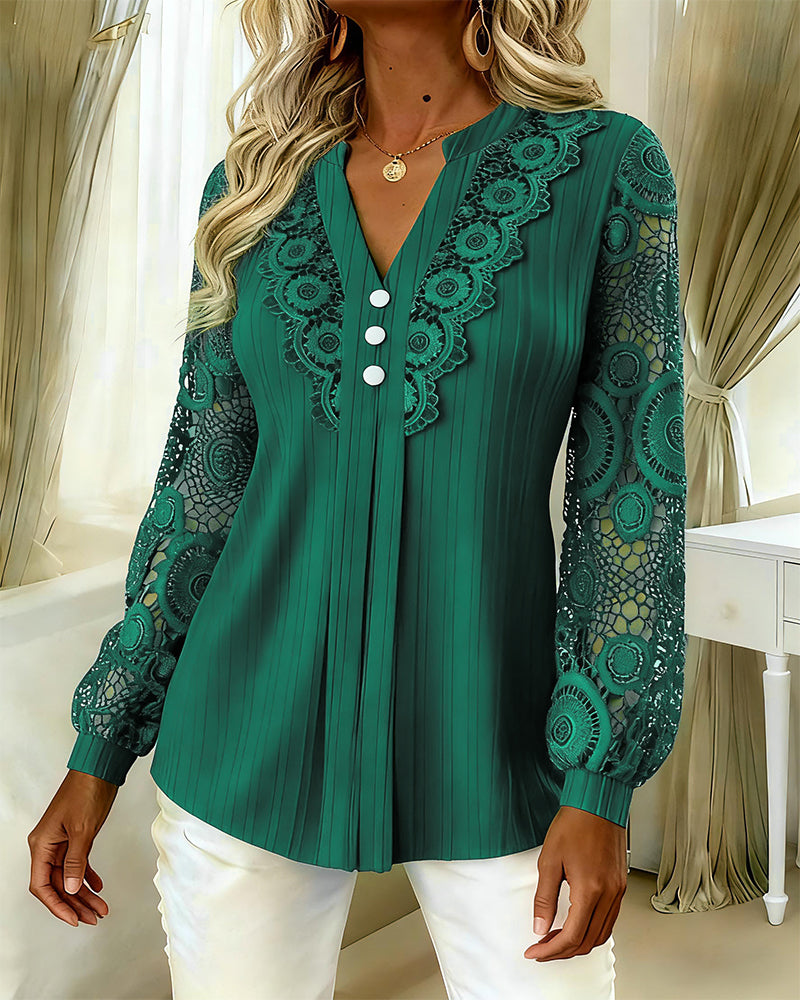 Camicia Elegante con maniche Ricamate ✨