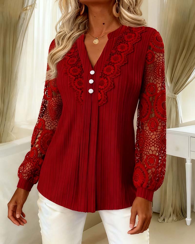 Camicia Elegante con maniche Ricamate ✨