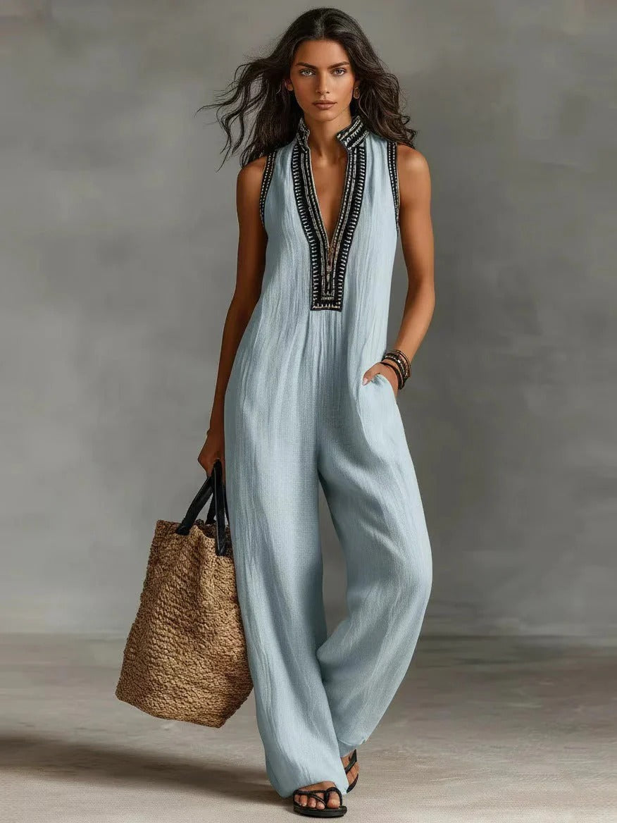 Jumpsuit Tina chic con zip regolabile