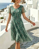 Vestito Isidora con spalline trasparenti in puro cotone