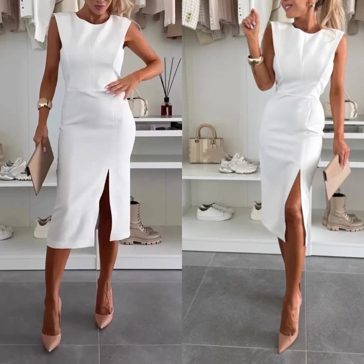 Abito Alisya con leggero spacco elegante