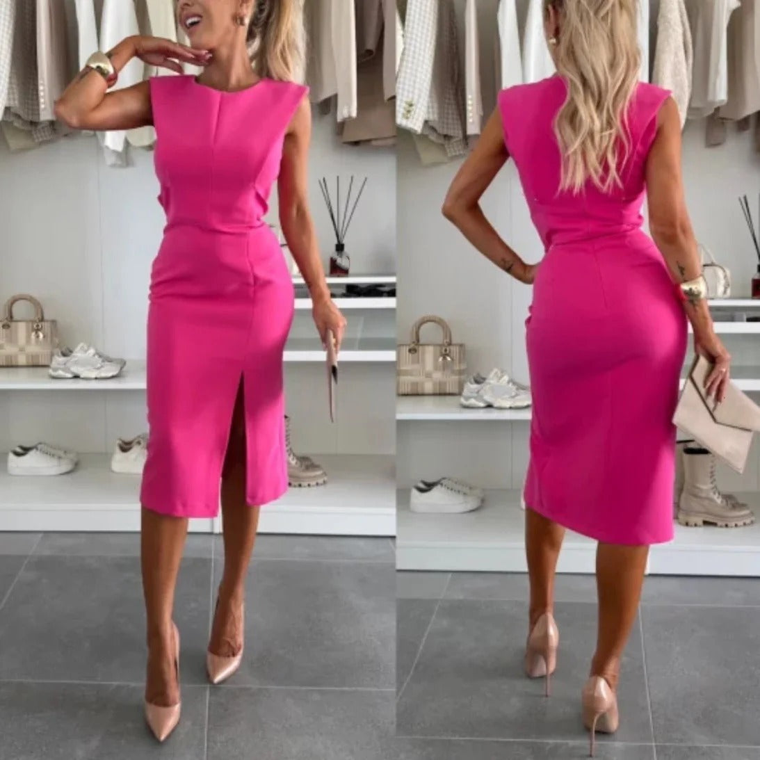 Abito Alisya con leggero spacco elegante