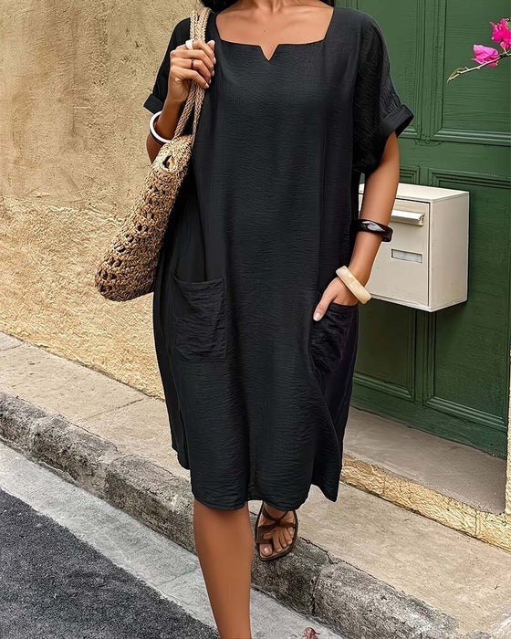 Dress Clotilde in cotone e lino fresco