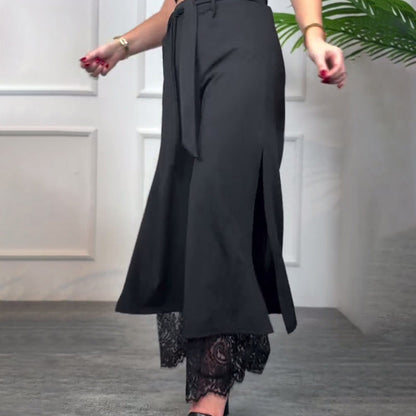 PANTALONE CLASSIC CON PIZZO ELEGANTE