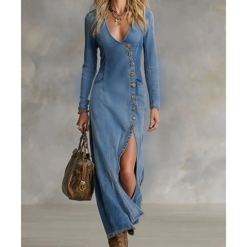 Abito Laura in jeans leggero misto a cotone elastico 💙