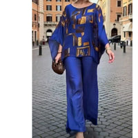 ✨ Completo da donna a due pezzi con stampa: top e pantaloni eleganti per un look casual e alla moda 👚👖💖