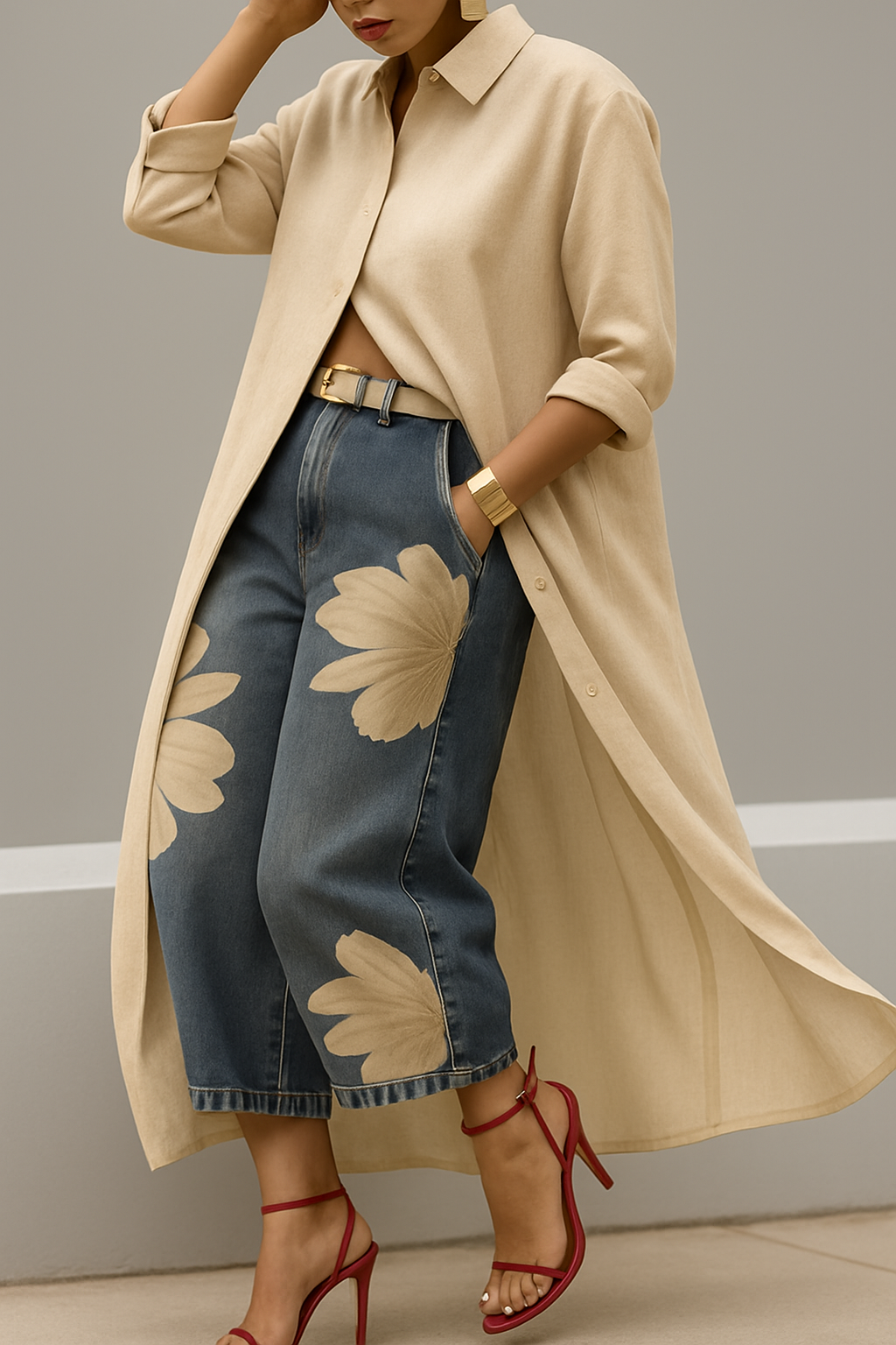 Coordinato · Fernanda · in cotone · elegante moderno, stampa floreale, comodo e fresco 🌿