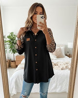Camicia patchwork leopardata